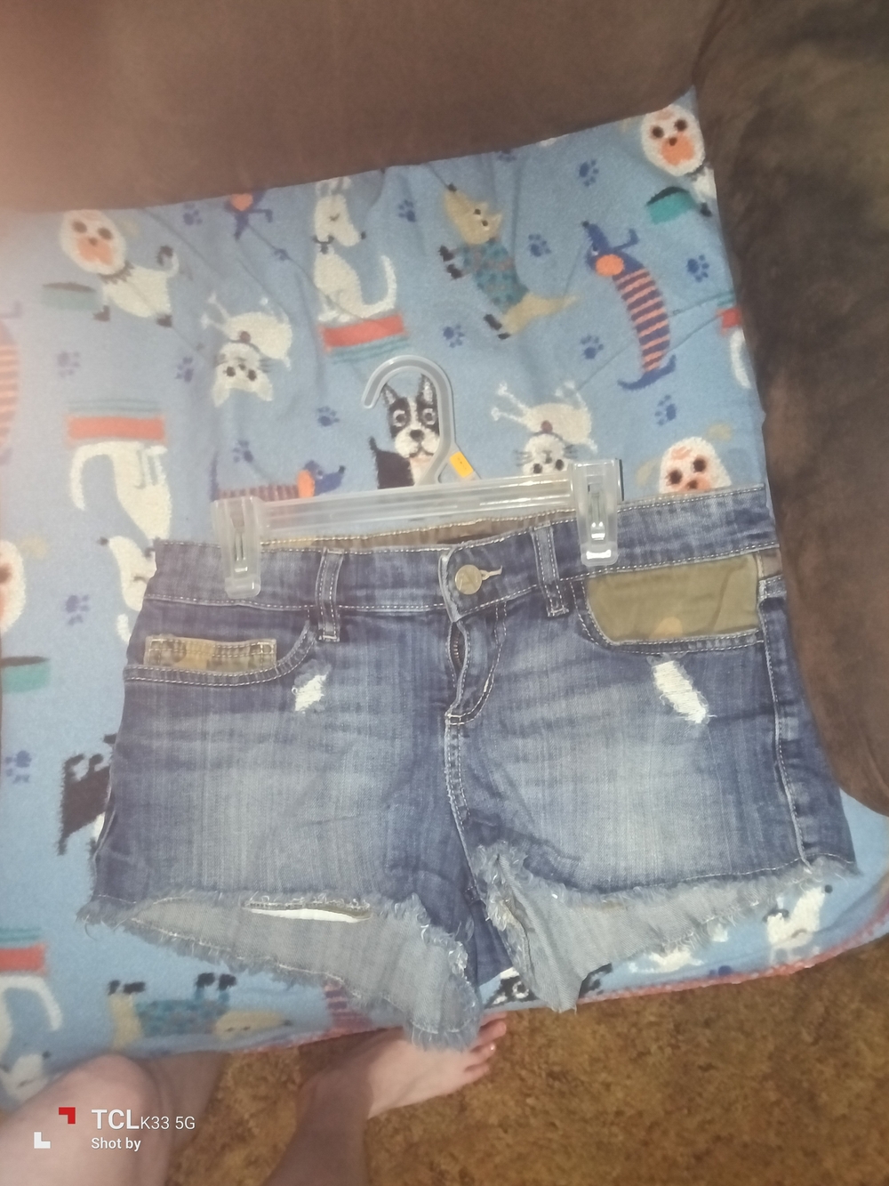 Women's Distressed Blue Denim Shorts - Casual Summer Cutoff